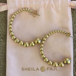 Sheila Fajl Gold Bubble Hoop Earrings